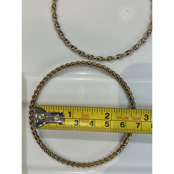Set Of 4 VTG Rope Twist Gold Tone Bangle Bracelets Solid Stacking Estate - Picture 8 of 10